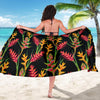 Heliconia Pattern Print Design HL01 Sarong Pareo Wrap