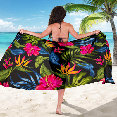 Bird Of Paradise Pattern Print Design BOP014 Sarong Pareo Wrap