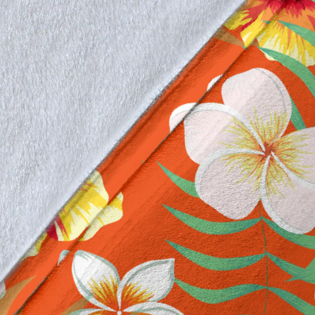 Tropical Flower Pattern Print Design TF027 Fleece Blanket