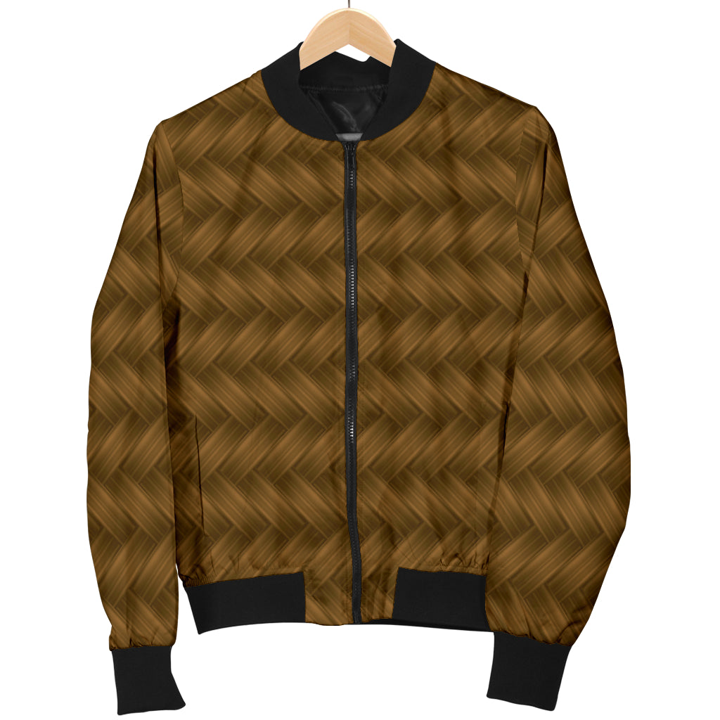 Cable Knit Pattern Print Design 02 Women's Bomber Jacket
