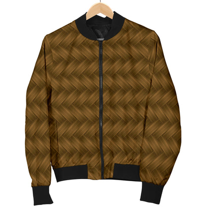 Cable Knit Pattern Print Design 02 Women's Bomber Jacket