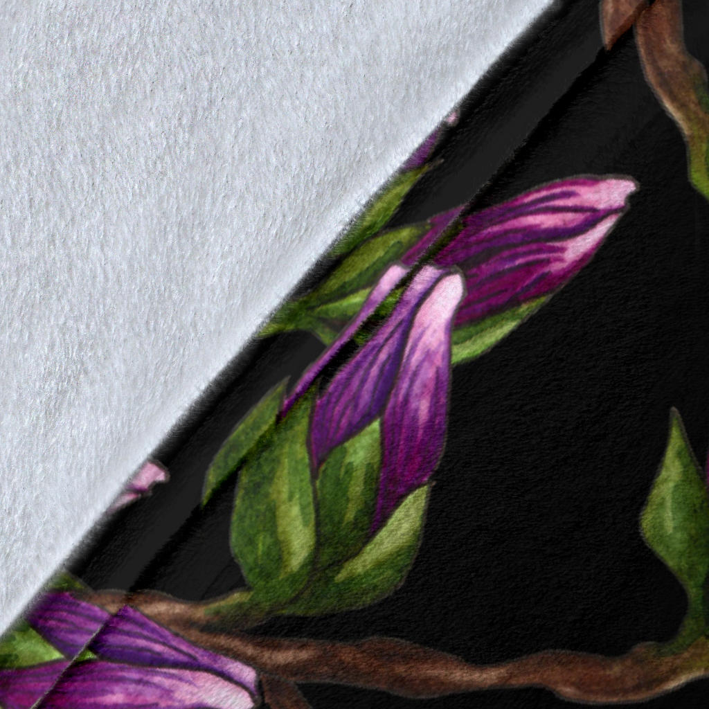 Magnolia Pattern Print Design MAG010 Fleece Blanket