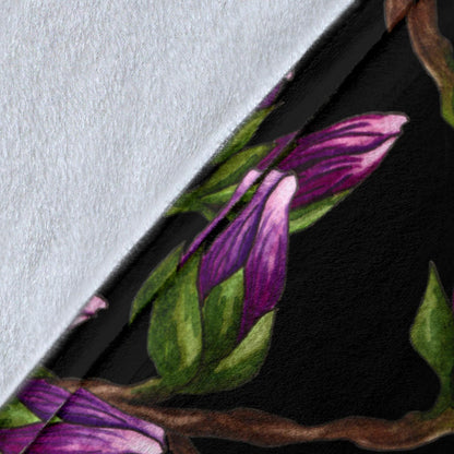 Magnolia Pattern Print Design MAG010 Fleece Blanket