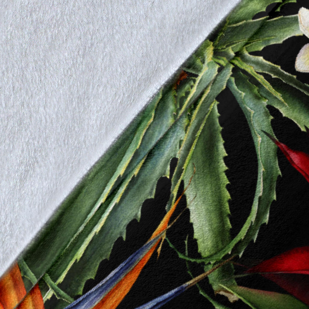 Summer Floral Pattern Print Design SF03 Fleece Blanket