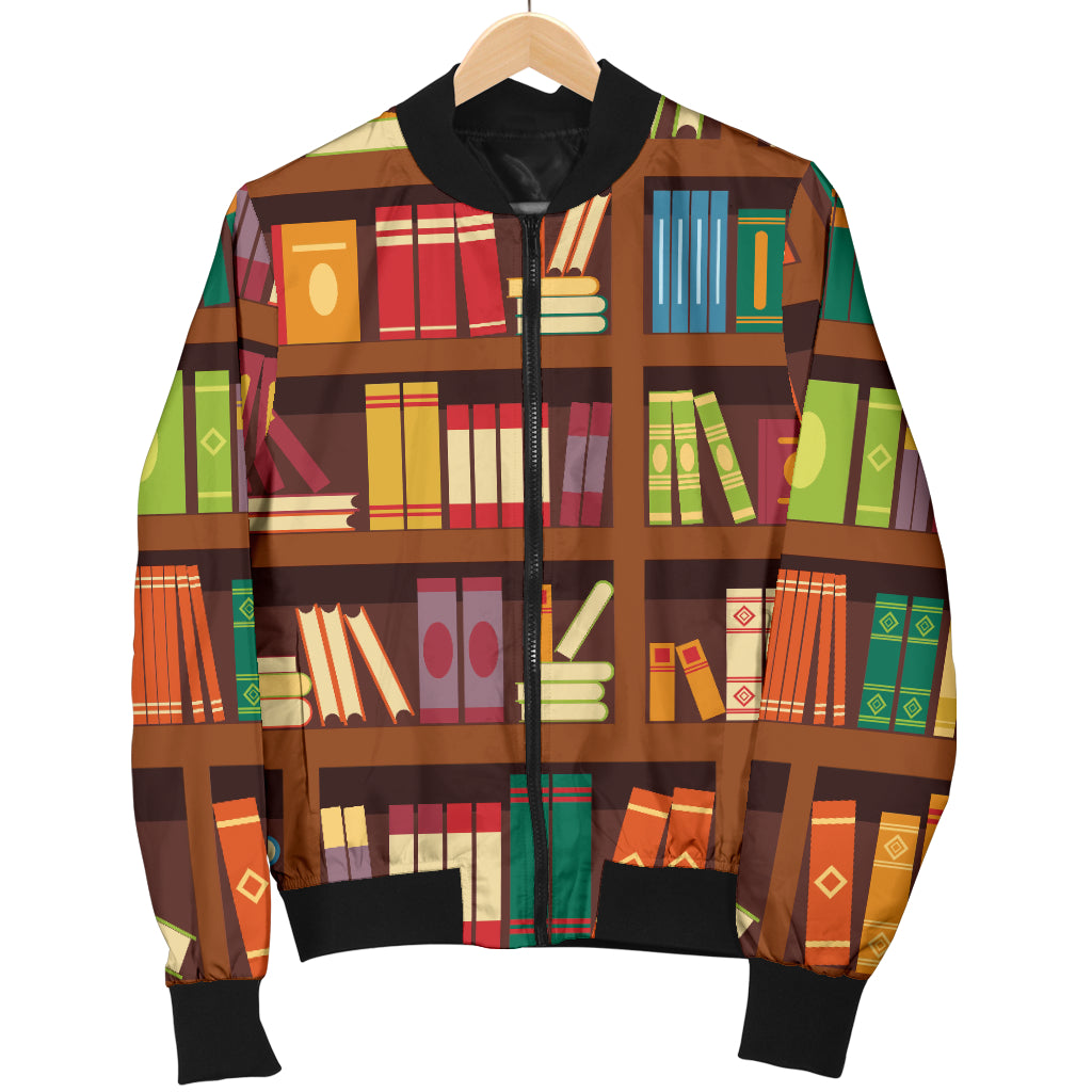 Book Pattern Print Design 06 Women's Bomber Jacket