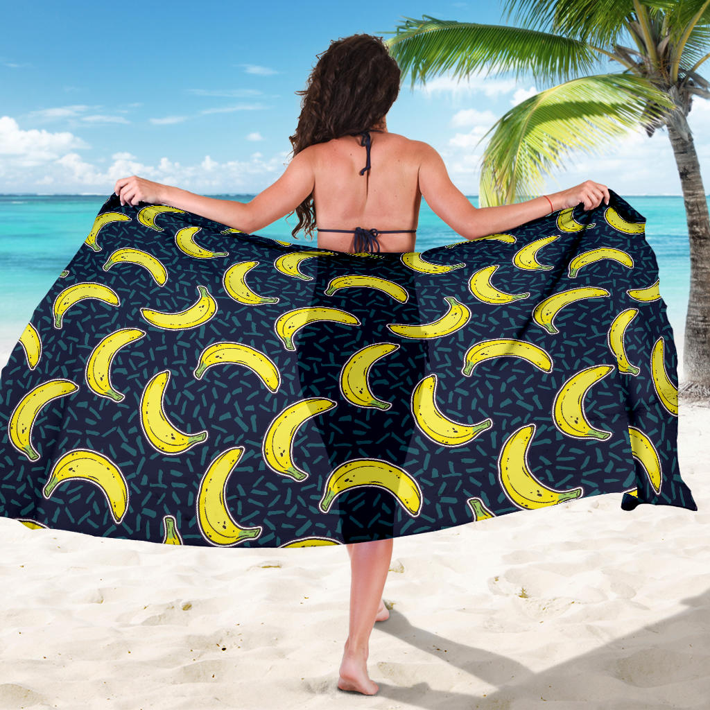 Banana Pattern Print Design BA09 Sarong Pareo Wrap
