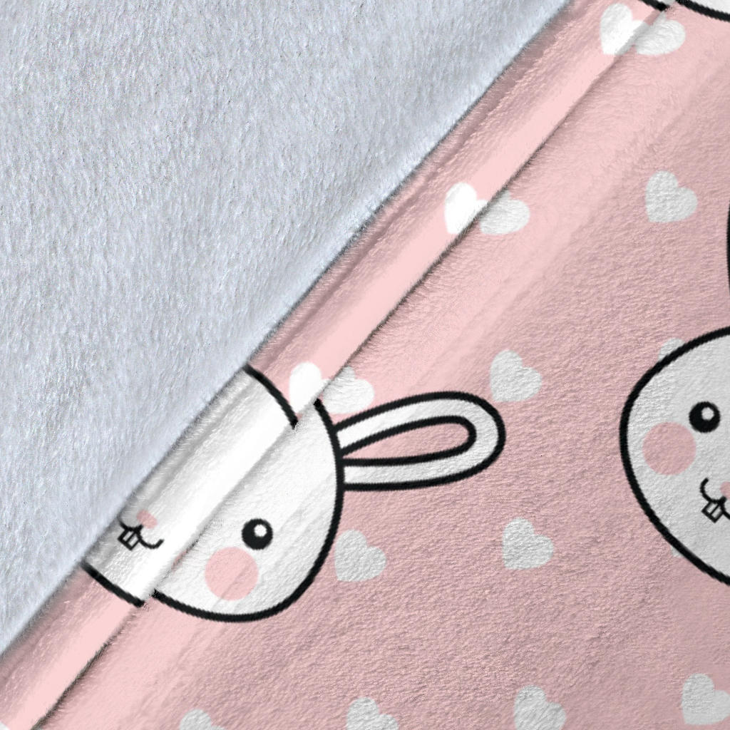 Rabbit Pattern Print Design RB02 Fleece Blanket