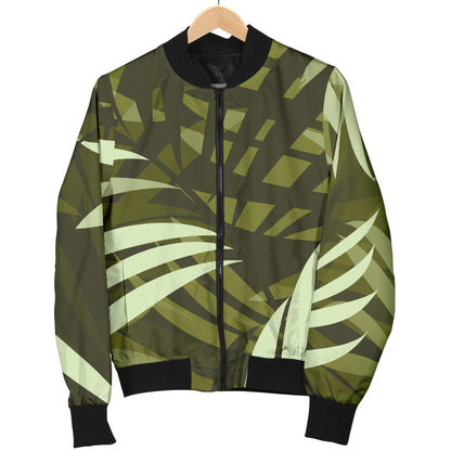 Palm Leaves Pattern Print Design PL05 Men Bomber Jacket