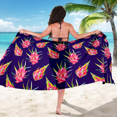 Dragonfruit Pattern Print Design DF02 Sarong Pareo Wrap