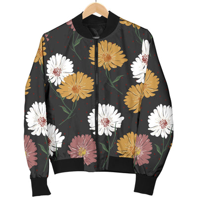 Daisy Pattern Print Design DS04 Men Bomber Jacket