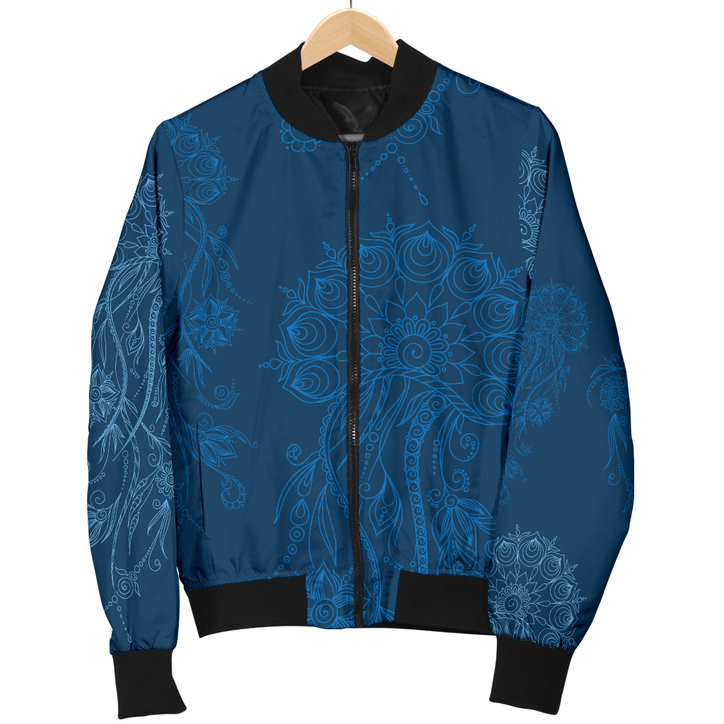 Jellyfish Pattern Print Design 01 Women's Bomber Jacket