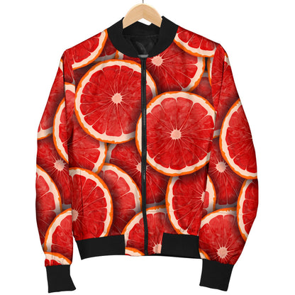 Grapefruit Pattern Print Design GF05 Women Bomber Jacket