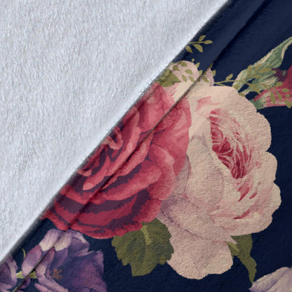 Peony Pattern Print Design PE03 Fleece Blanket