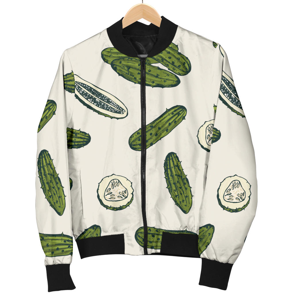 Cucumber Pattern Print Design CC05 Men Bomber Jacket