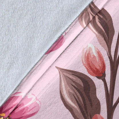 Summer Floral Pattern Print Design SF09 Fleece Blanket