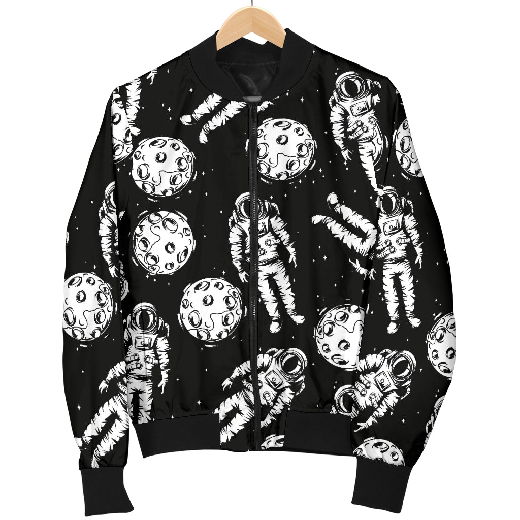 Astronaut Pattern Print Design 03 Women's Bomber Jacket