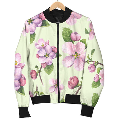 Apple blossom Pattern Print Design AB05 Men Bomber Jacket