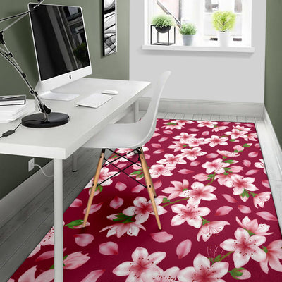 Cherry Blossom Pattern Print Design CB06 Area Rugs