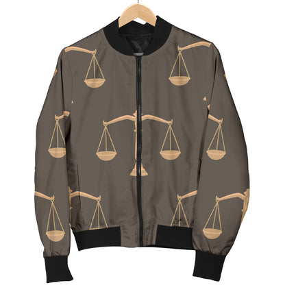 Libra Pattern Print Design 01 Women's Bomber Jacket