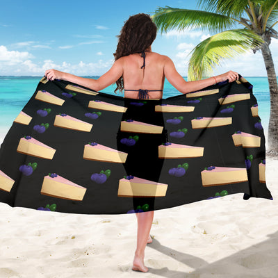 Cheesecake blueberry Pattern Print Design CK01 Sarong Pareo Wrap