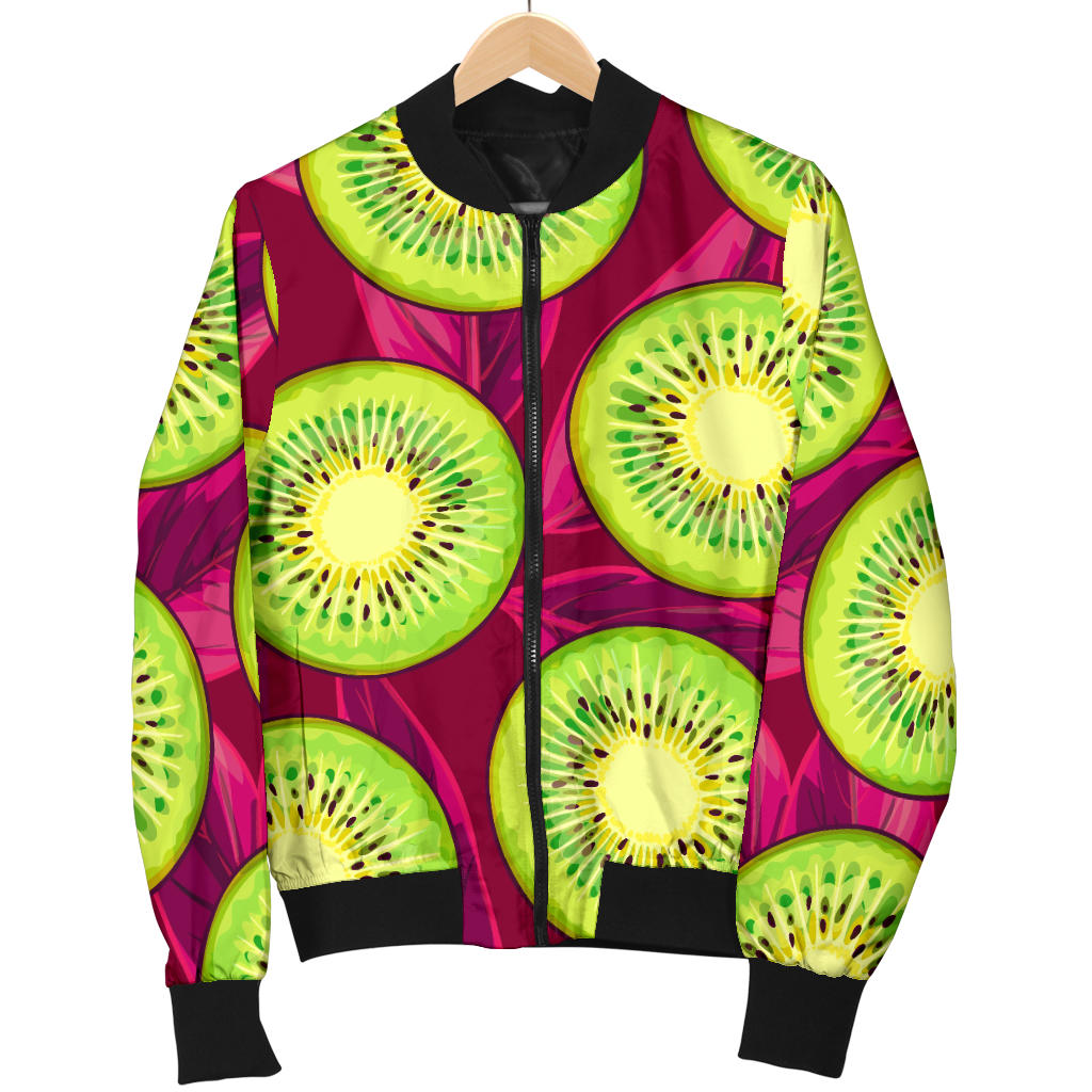 Kiwi Pattern Print Design KW05 Men Bomber Jacket