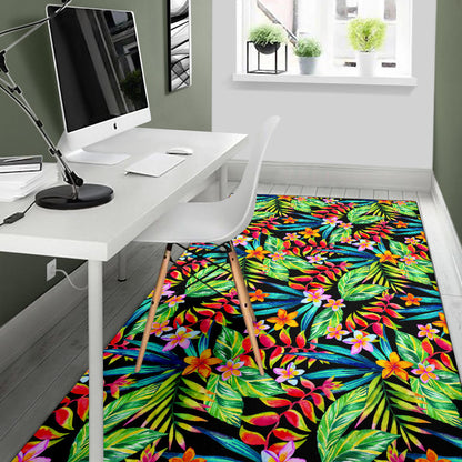 Heliconia Pattern Print Design HL09 Area Rugs