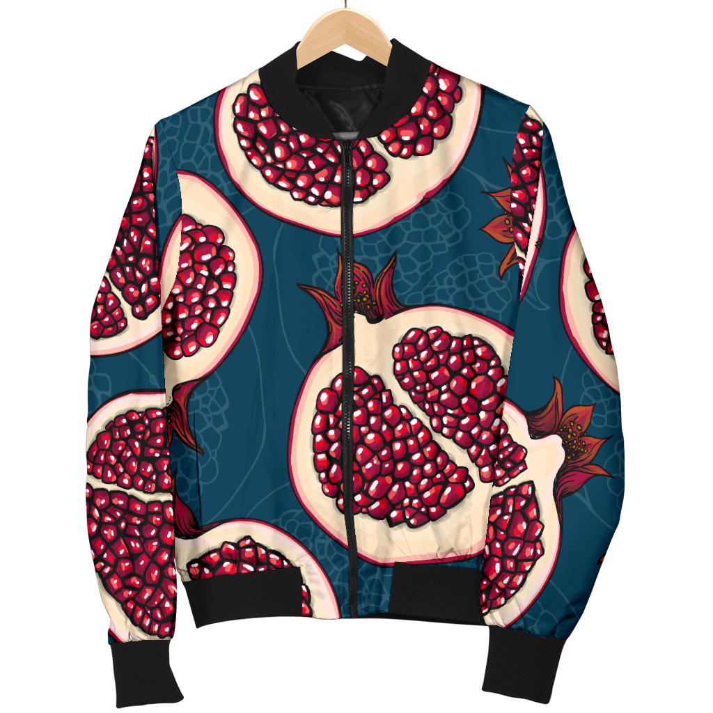 Pomegranate Pattern Print Design PG02 Men Bomber Jacket