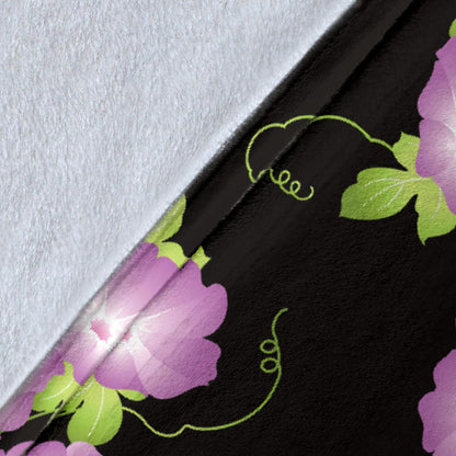 Morning Glory Pattern Print Design MG02 Fleece Blanket