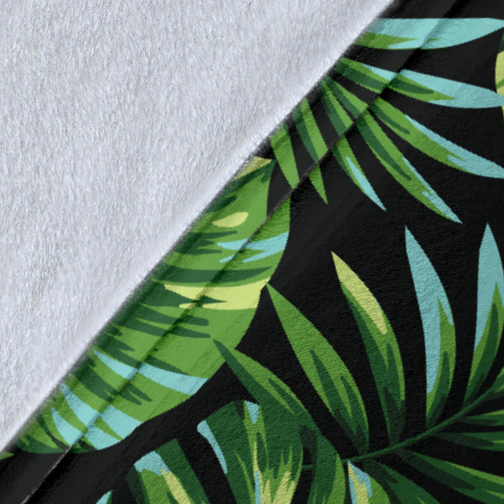 Palm Leaves Pattern Print Design PL013 Fleece Blanket