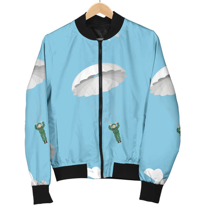 Paratrooper Pattern Print Design A02 Women's Bomber Jacket