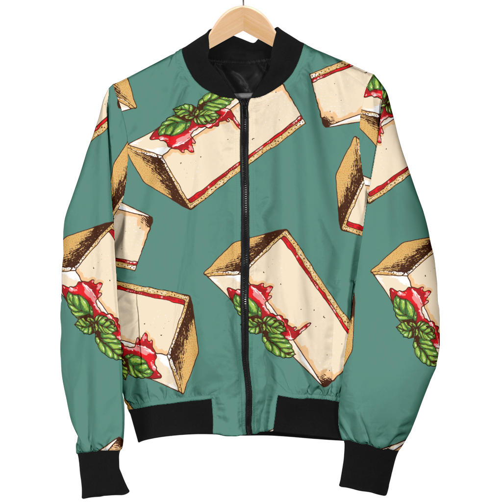 Cheesecake Pattern Print Design CK02 Men Bomber Jacket