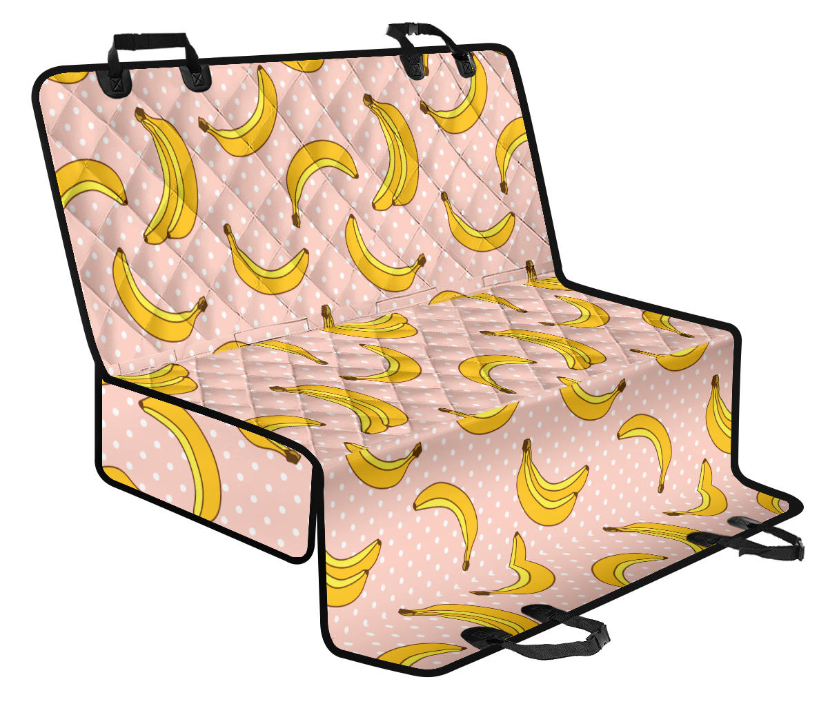 Banana Pattern Print Design BA06 Rear Dog  Seat Cover