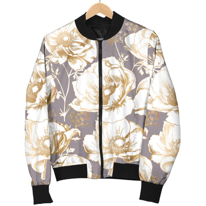 Anemone Pattern Print Design AM05 Men Bomber Jacket