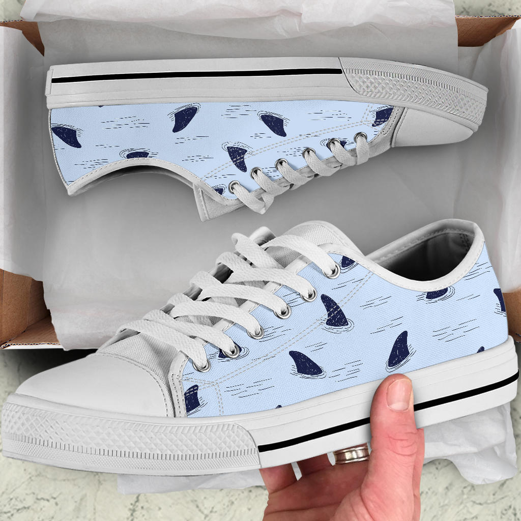 Shark Fin White Bottom Low Top Shoes