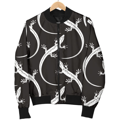 lizard Pattern Print Design 01 Women's Bomber Jacket