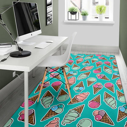 Ice Cream Pattern Print Design IC01 Area Rugs