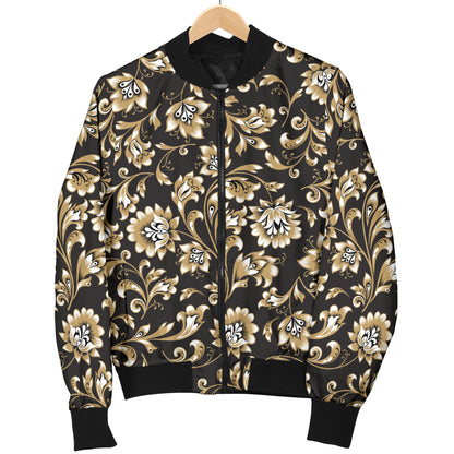Brocade Pattern Print Design 03 Women's Bomber Jacket