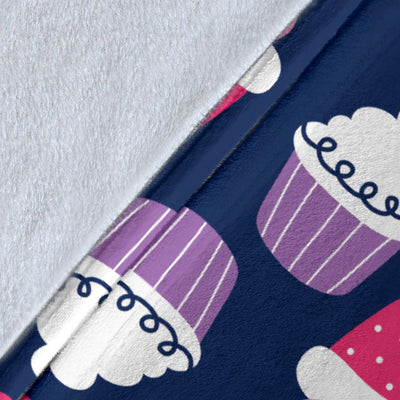 Cupcake Pattern Print Design CP04 Fleece Blanket