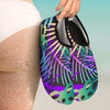 Neon Flower Tropical Palm Leaves Aqua Water Shoes