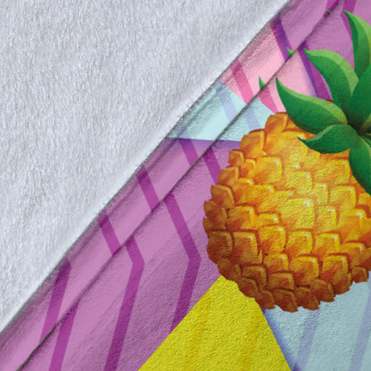 Pineapple Pattern Print Design PP05 Fleece Blanket