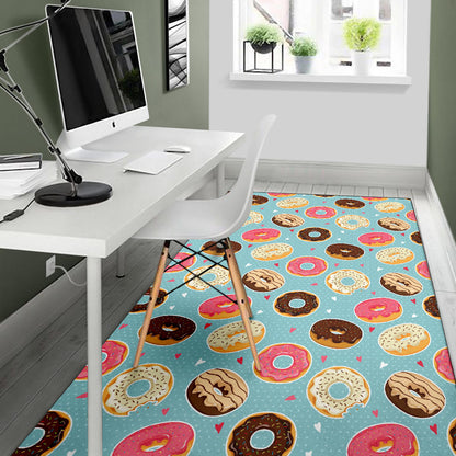 Donut Pattern Print Design DN04 Area Rugs
