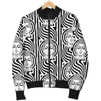 Buddha Pattern Print Design 05 Women's Bomber Jacket