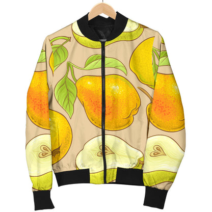 Pear Pattern Print Design PE05 Men Bomber Jacket