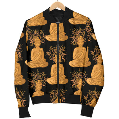 Buddha Pattern Print Design 01 Women's Bomber Jacket