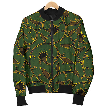 Brocade Pattern Print Design 02 Women's Bomber Jacket