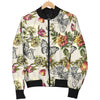 Butterfly Flower Pattern Print Design 06 Women's Bomber Jacket