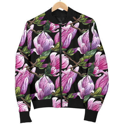 Magnolia Pattern Print Design MAG011 Men Bomber Jacket