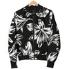 Amaryllis Pattern Print Design AL04 Women Bomber Jacket