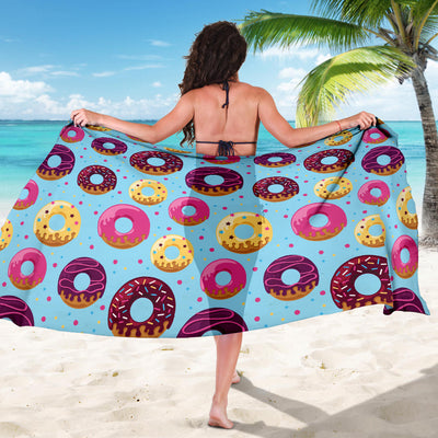 Donut Pattern Print Design DN07 Sarong Pareo Wrap