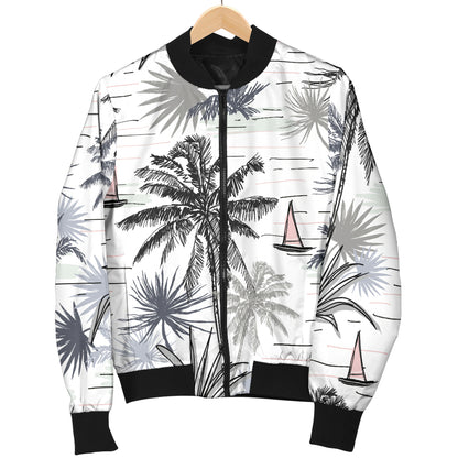 Pacific island Pattern Print Design A04 Women's Bomber Jacket